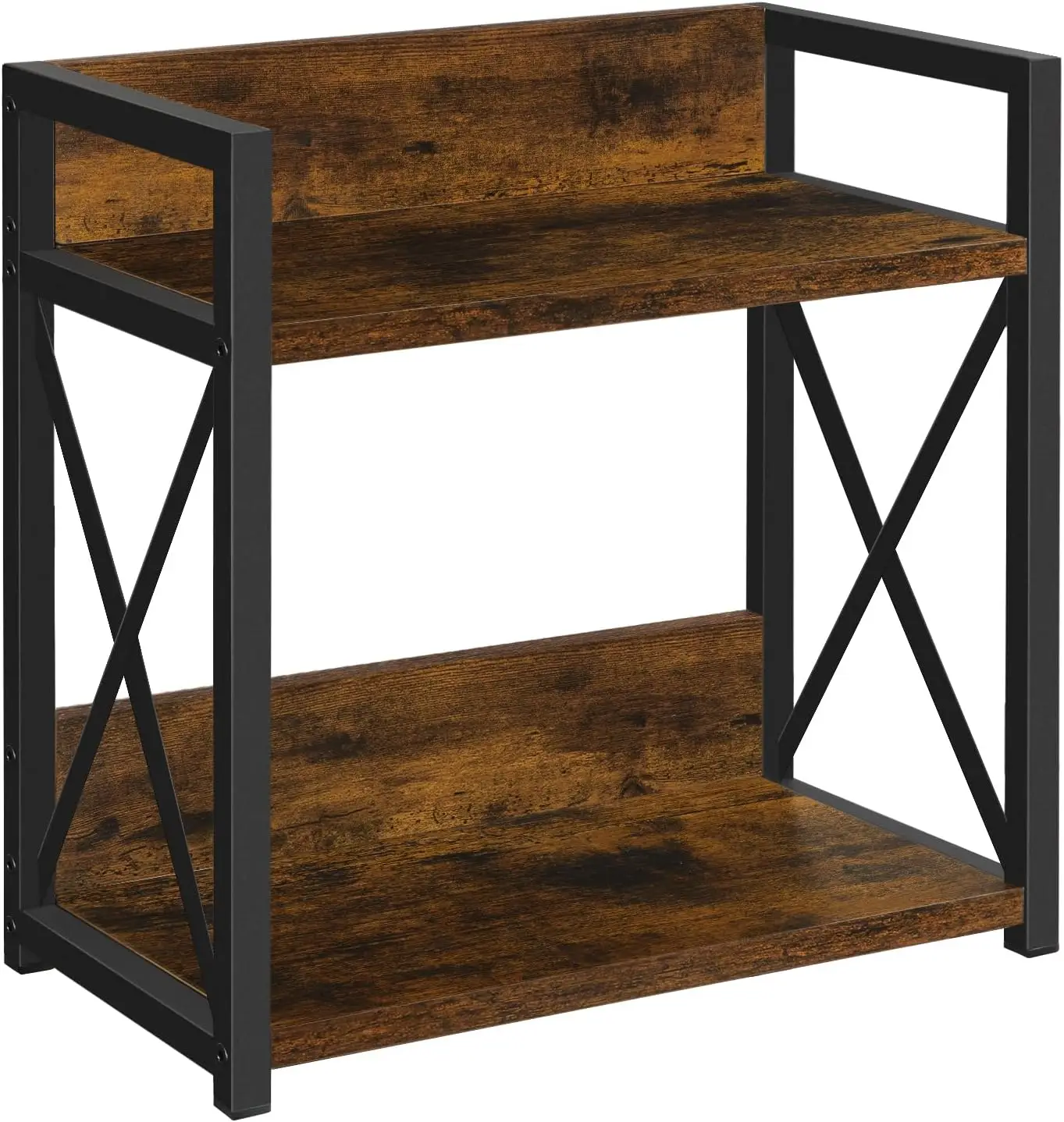 

Двухуровневый коричневый органайзер на столешнице для кофейни, кружек, специй и аксессуаров