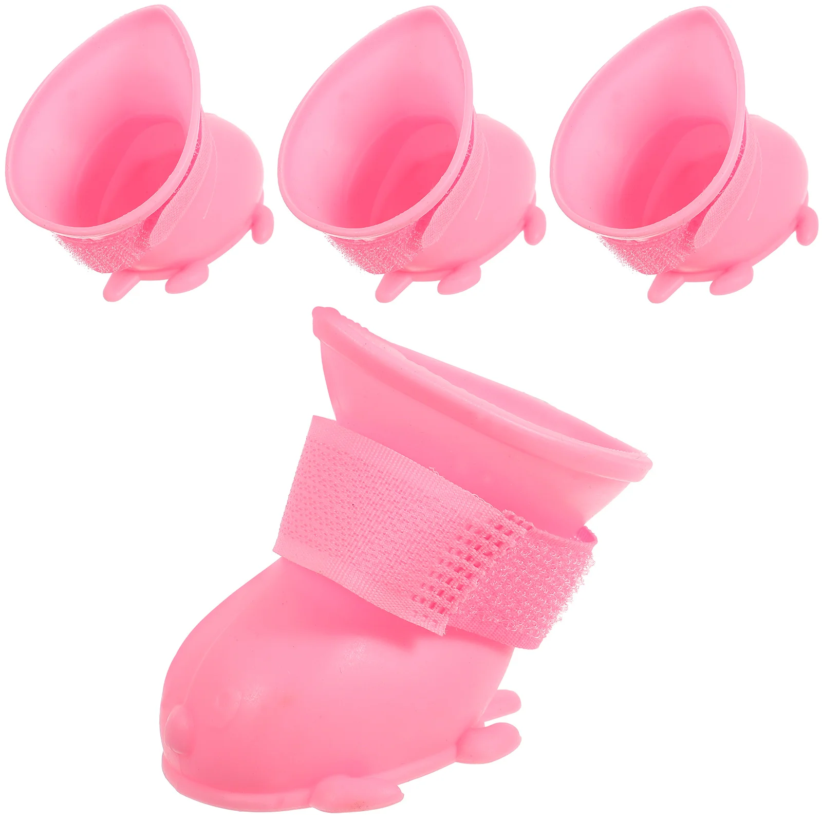 

1 set Waterproof Dog Rain Boots Pink Small Shoes Winter Non Slip Warm Outdoor Activities Pet Booties Travel Dog Supplies