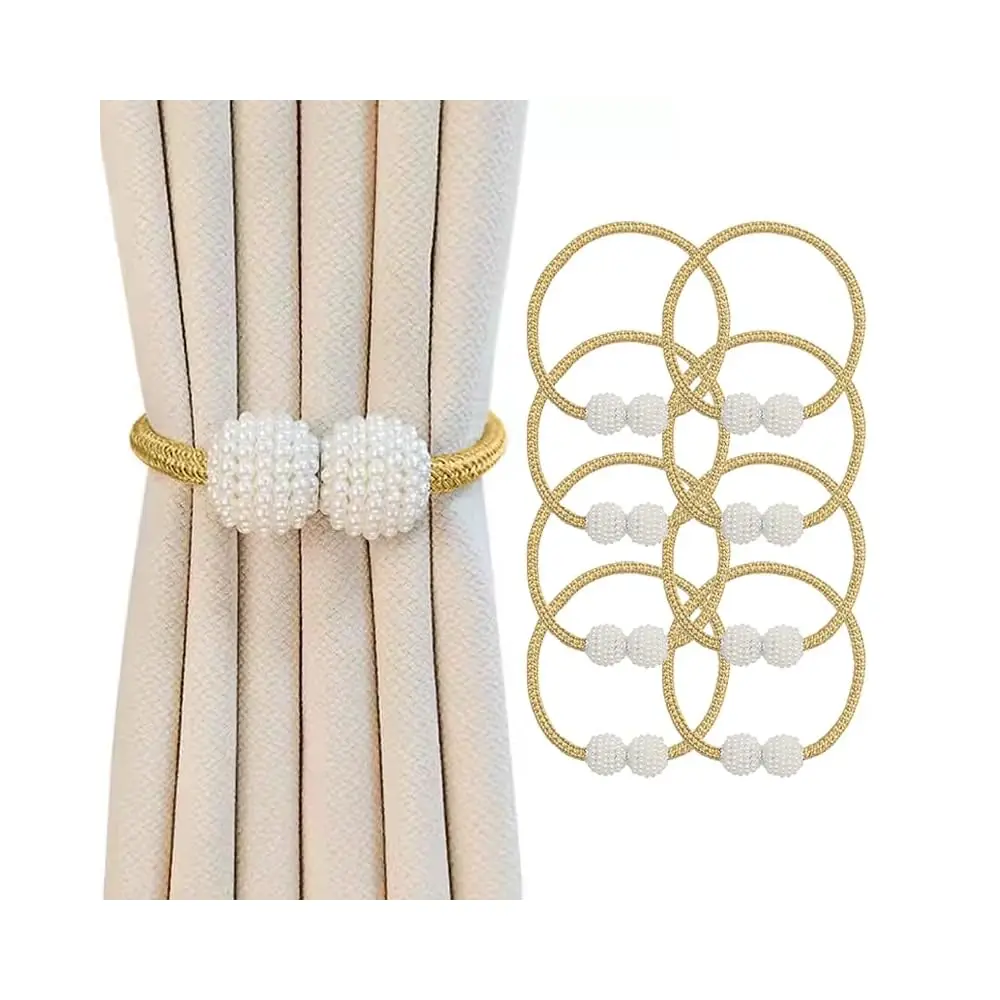 

Магнитные держатели для штор, 8 шт., золотистые, для декоративных штор (золото)