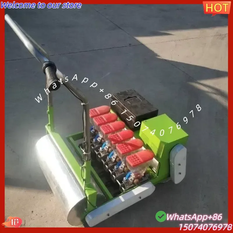 2026 Hand Push Corn Planter 5 18 Mouth Adjustable Spacing Soybean Multifunctional Vegetable Precision Planter Peanut Planter