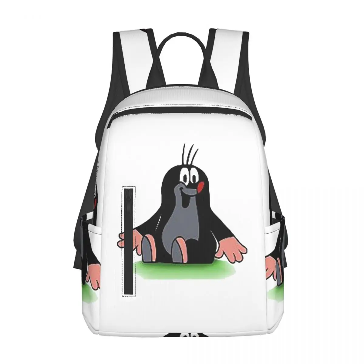 

Mole Happy Krtek Backpack Daypack Large Capacity Kids BookBag School Bag Shoulder Bags for Men Women