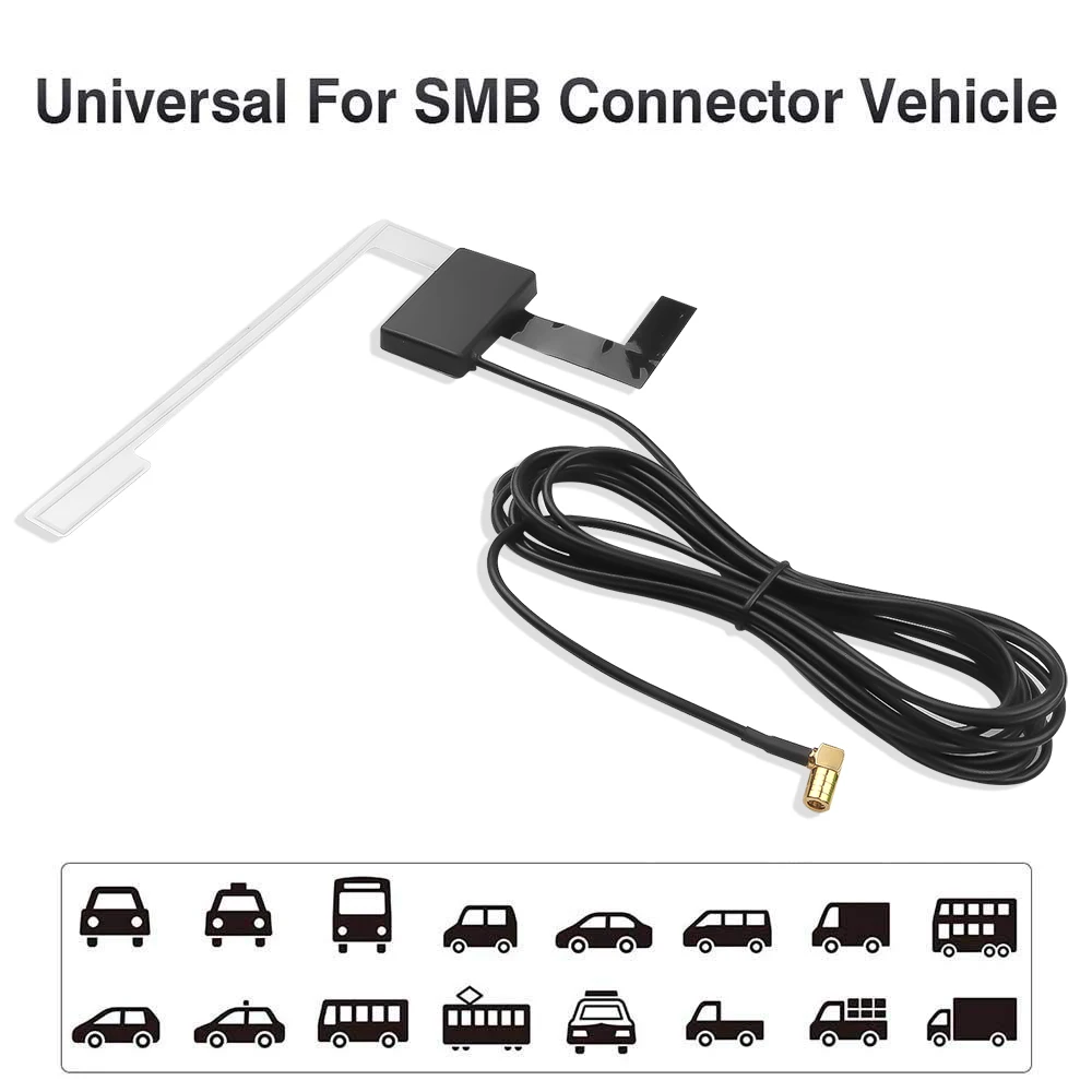 SMA/SMB Plug DAB/DAB+ Enhance Devices Car Radio Aerial Antenna Windshield Mounting Signal Booster For Pioneer Kenwood JVC Sony