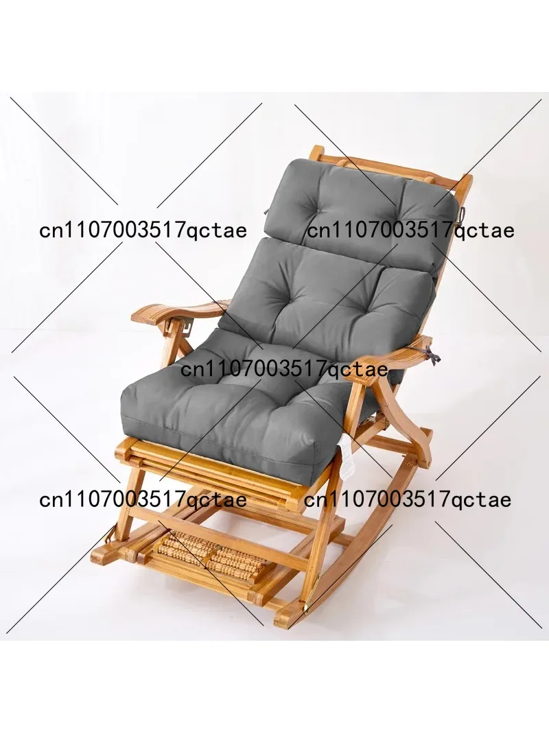 Waterproof Sunproof Chair Cushion with Integrated Backrest Pad, Foldable Seat Mat for Garden Patio Rocking Chair