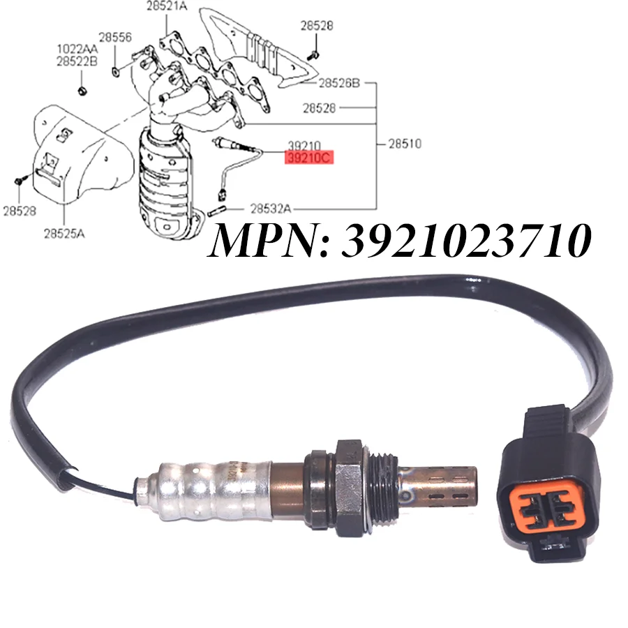 

Кислородный датчик Wooeight 39210-23710 3921023710 Lambda зонд для Hyundai поездка Elantra Saloon Matrix Coupe Tucson для KIA 2.0L
