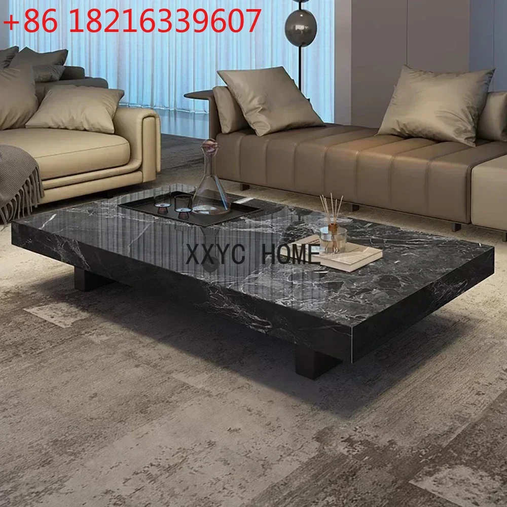 

Водонепроницаемые большие кофейные столики в скандинавском стиле, роскошные низкие прямоугольные кофейные столики для центра комнаты, мебель для домашнего декора