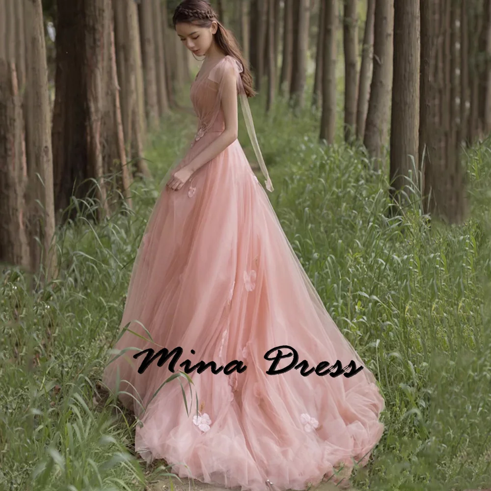 

Mina Customized Backless Women's Evening Gown 2024 Luxurious Elegant Floral Bridesmaid Dress Rh Strap Formal Occasion Dresses