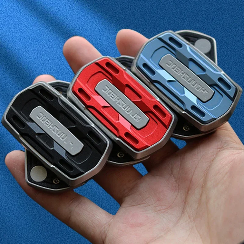 Magnetic Push Slider Pushing Card Plate Mini Fidget Stress Relief Toy EDC Metal Haptic Coin Antistresse Relieve Anti-Stress Lure