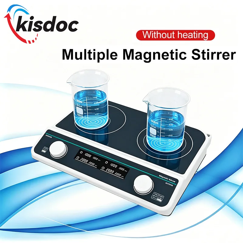 Kisdoc MMS-2Pro 2 Position Magnetic Stirrer 2L 50-1500rpm Timing Lab Mixer