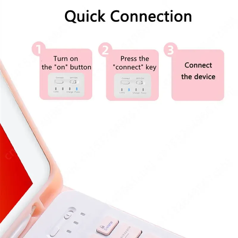 Clavier บลูทูธ Azerty Francais คีย์บอร์ดสําหรับ iPad Xiaomi Lenovo แท็บเล็ตรัสเซียสเปน Teclado คีย์บอร์ดไร้สาย