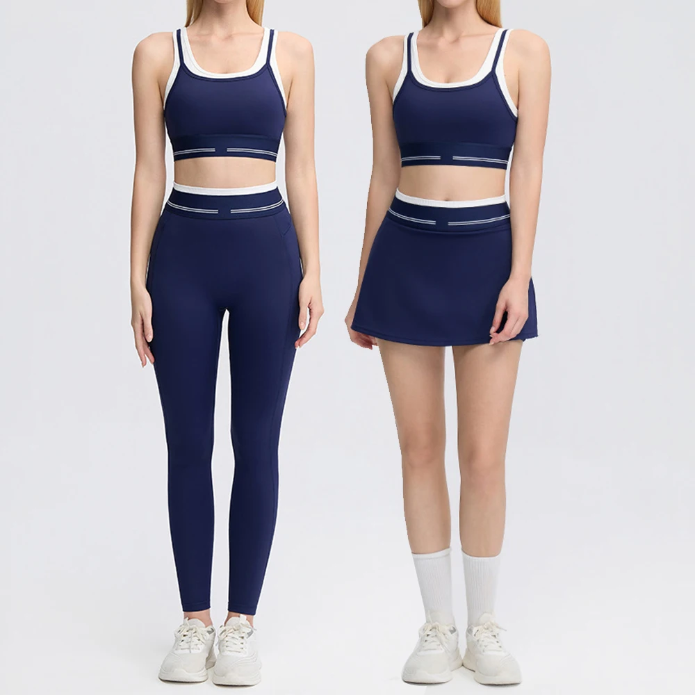 Gym Clothes Women Yoga Set 2 Piece Fitness Suit Tracksuit Sports Bra High Waist Leggings Shorts Workout Running Athletic Wear