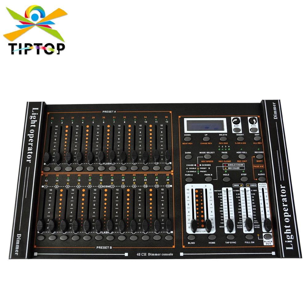 

Discount Price 48 Channel Stage Light Color Dimmer DMX Controller LCD Display Screen Light Operator Dimmer Chase Fade Function