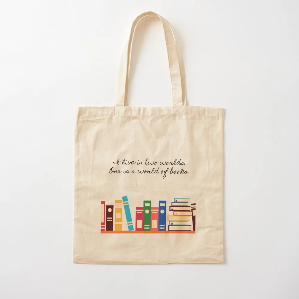 A World of Books - Teal Tote Bag tote bag woman Women's shopper bag