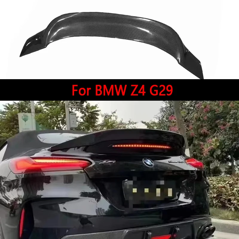

For BMW Z4 G29 TRD Style Carbon Fiber Tail fins Rear Trunk Spoiler Guide Wing Rear Wing Car Accessories