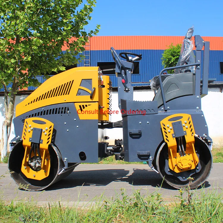 محرك 1 طن 2 طن 3 طن ضاغط أسطوانة الطريق آلات البناء أسطوانة الأسفلت الاهتزازية السعر #3