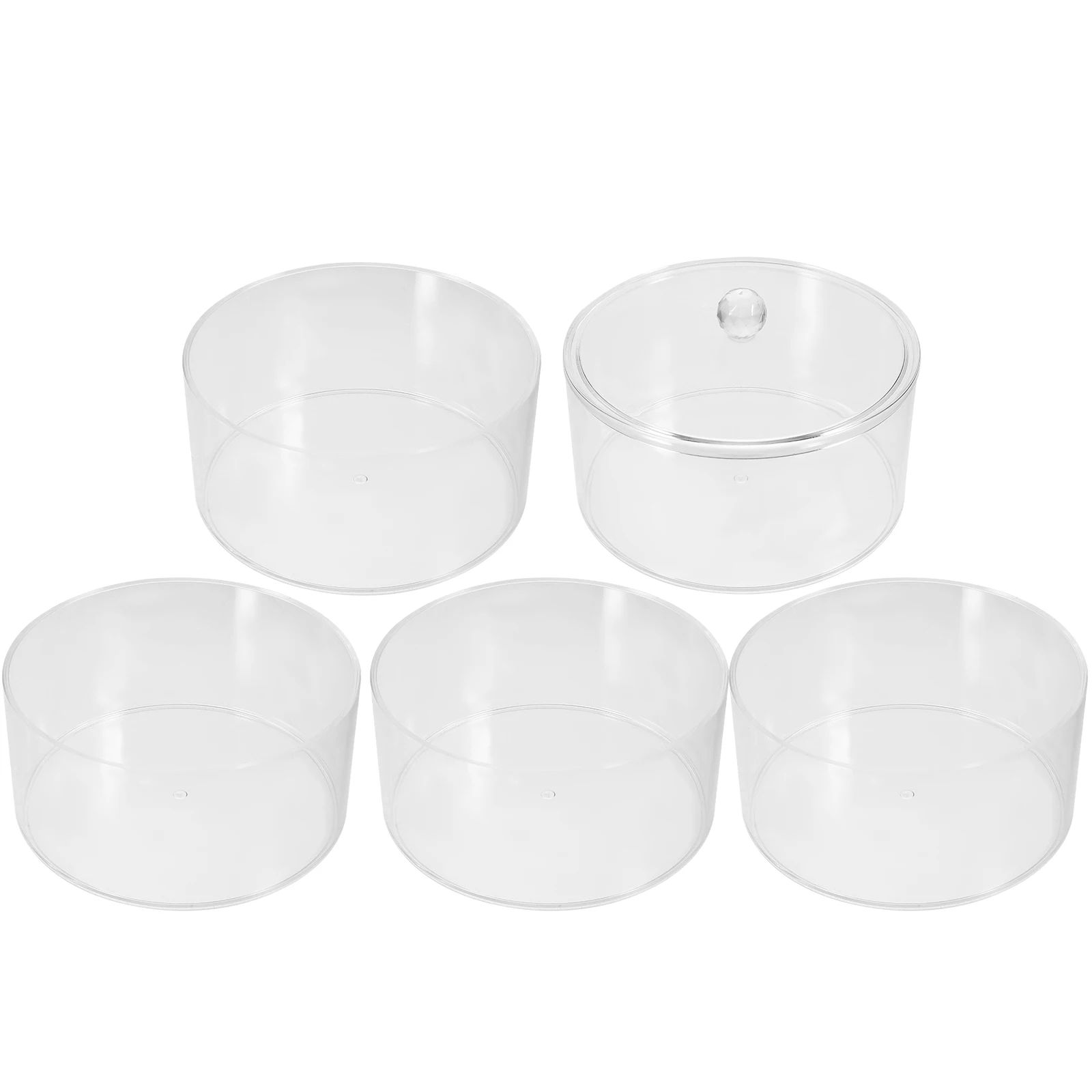 

Multi-layer Acrylic Storage Box Clear Belt Organizer 5 Layers Round Desk Accessories Watch Jewelry Holder Sundries Box