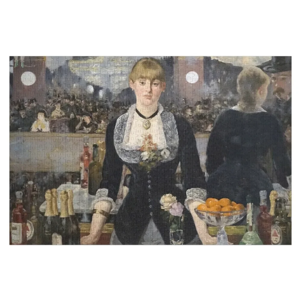 The Great Art: Edouard Manet - A Bar At The Folies Bergere Jigsaw Puzzle Wooden Name Custom Personalized Puzzle