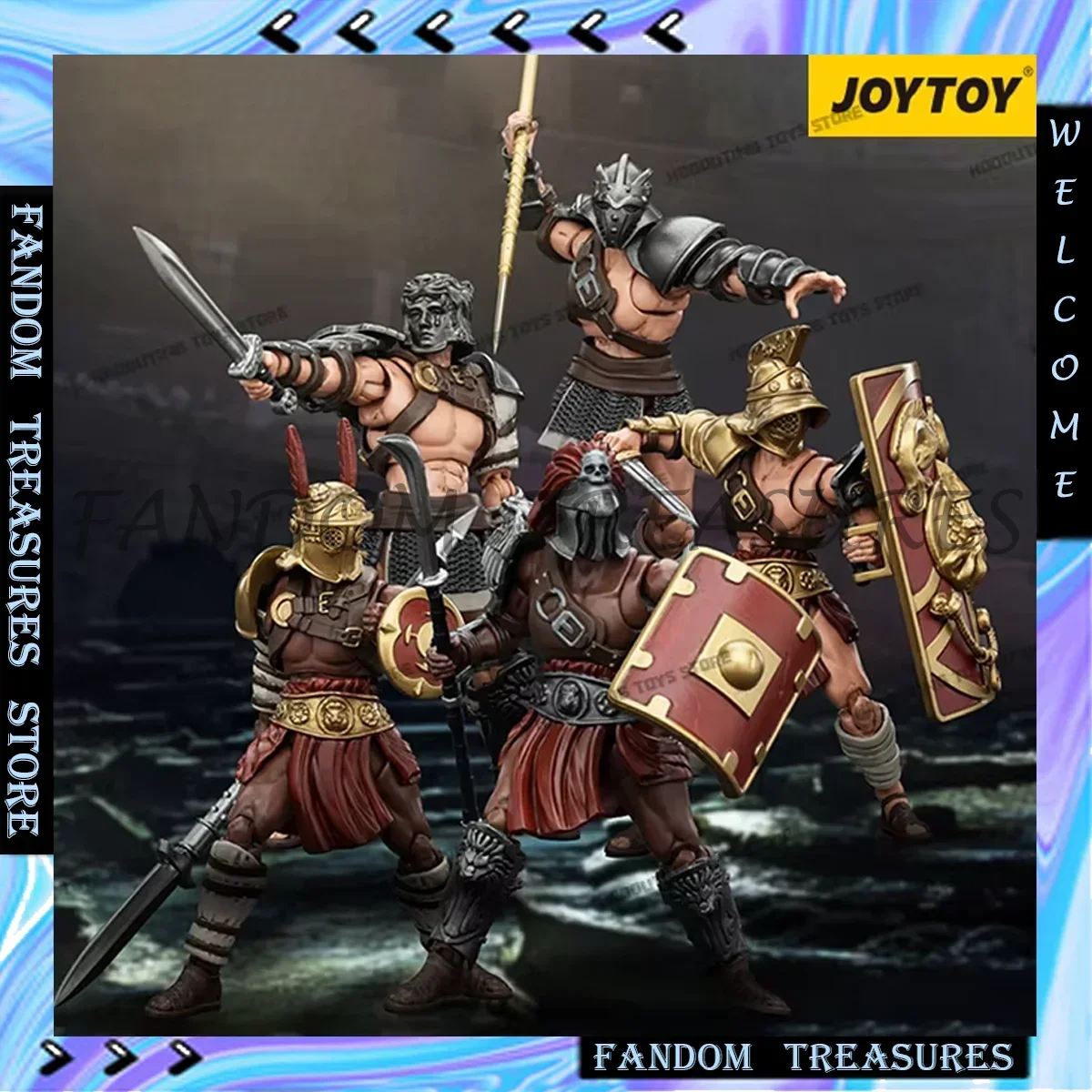 JOYTOY Roman Gladiator Murmillo&Scissor&Hoplomachus&Giant Scissor&Griffon Gladiator Model Action Figure Roman Gladiator Figurine