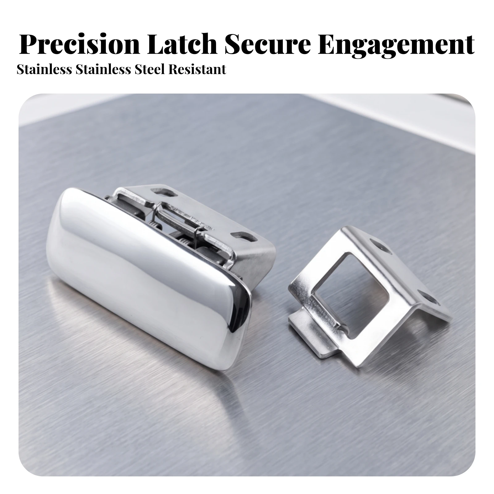 Marine Hatch Lock with Mounting Hardware Sturdy Flush Mount Boat Latch Flush-Mounted Latch Polished for Yacht Builders, Yachts