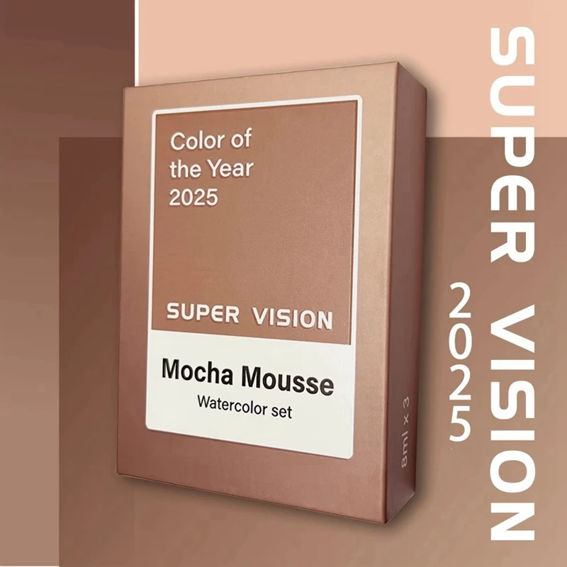 Super Vision Natural Mica Metallic Watercolor Paint Tube Set 3 colors Professional 8ML Water Color for Painting Art Supplies