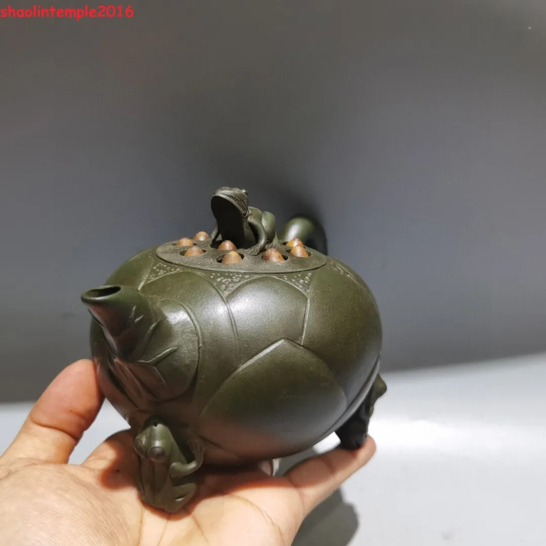 6.8''Old Chinese Yixing Zisha Exquisite purple clay teapot Marke