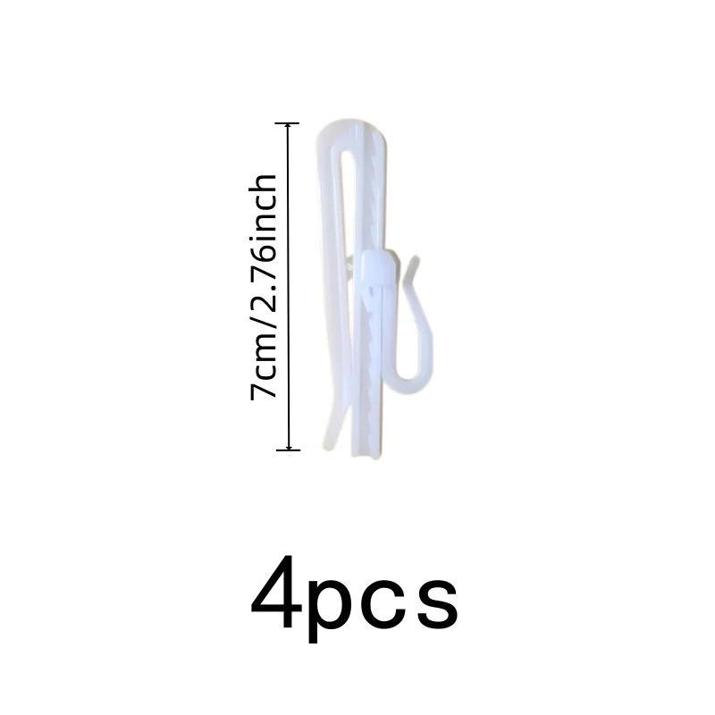 4 pcs No Drilling Required 7cm Height Adjustable Drapery Pins, great for Bedroom Window Drapery, Adjustable Height Design