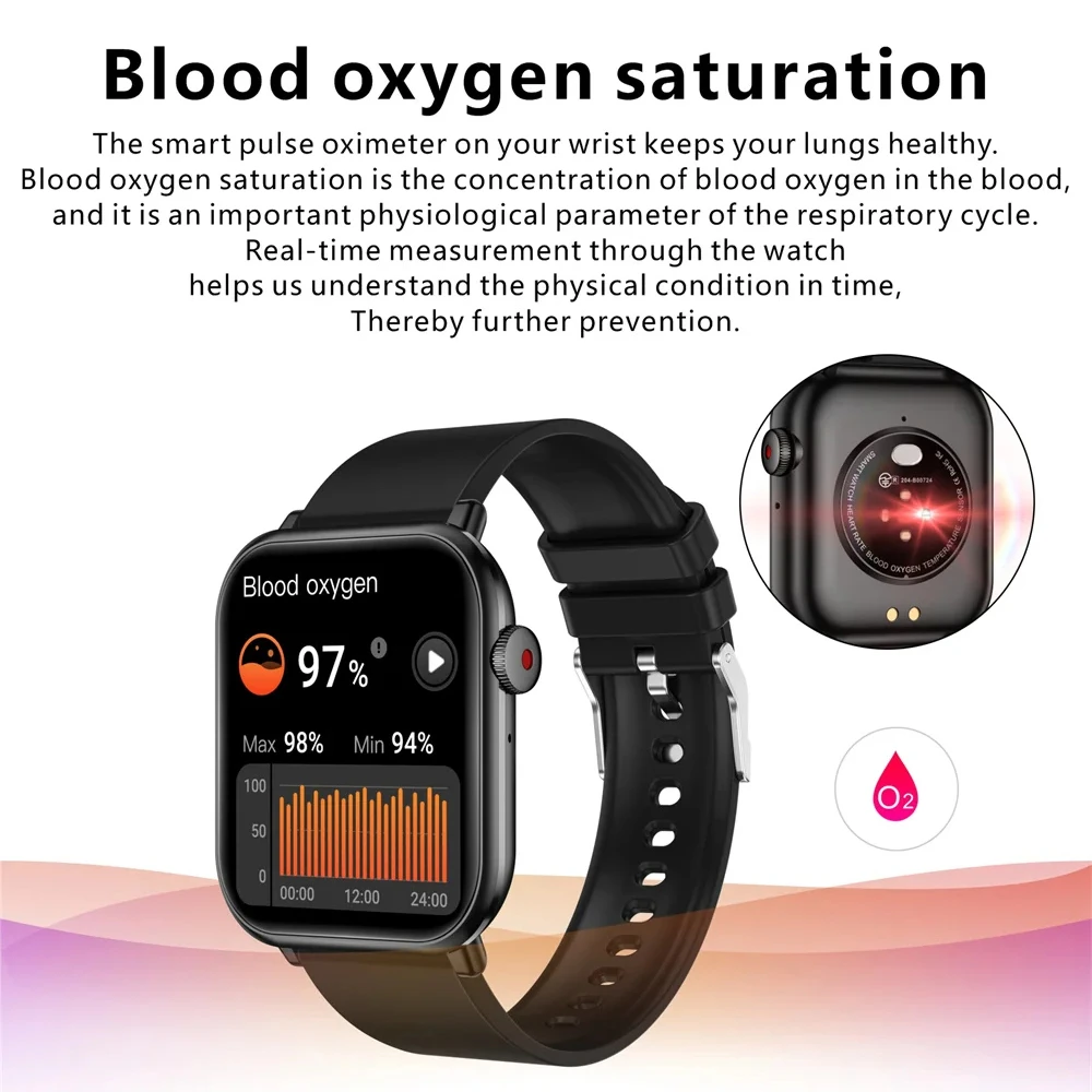 Kaimorui นาฬิกาอัจฉริยะ1.96นิ้ว, สมาร์ทวอท์ชโทรผ่านบลูทูธสำหรับผู้ชายและผู้หญิงสำหรับเล่นกีฬากลางแจ้งเครื่องวัดชีพจรเพื่อสุขภาพสำหรับ iOS Andriod