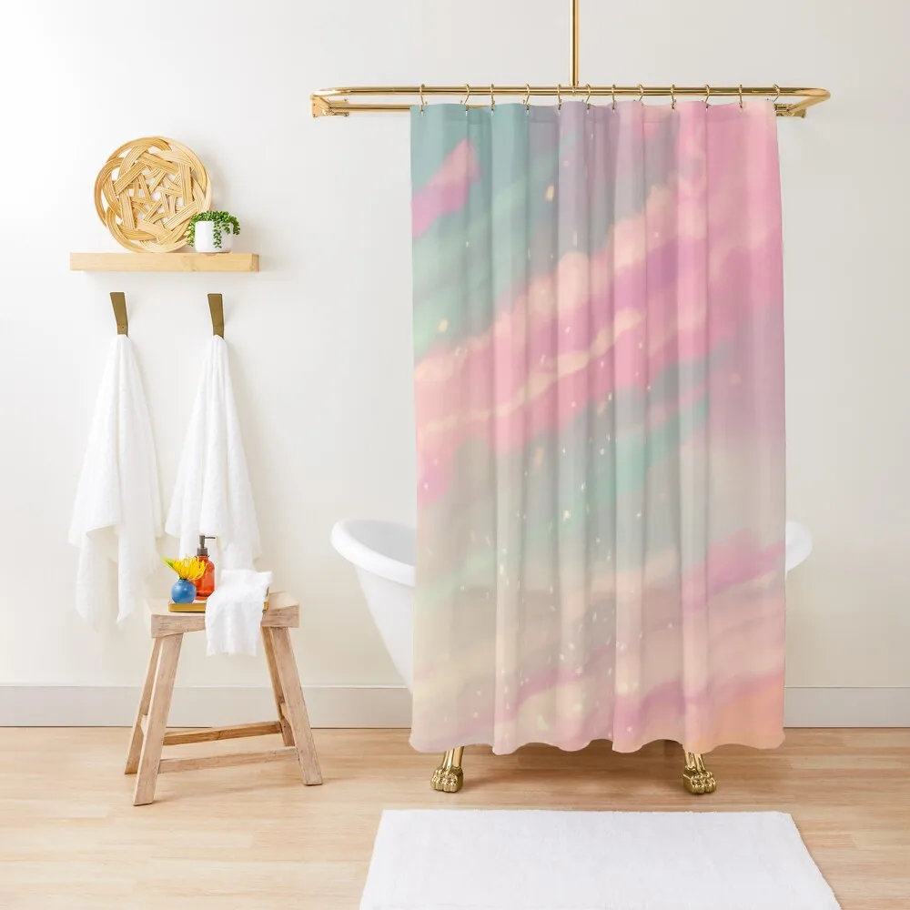 

Dreamy Clouds Shower Curtain Elegant Bathroom Anime Bathroom Waterproof Bathroom Shower Curtain