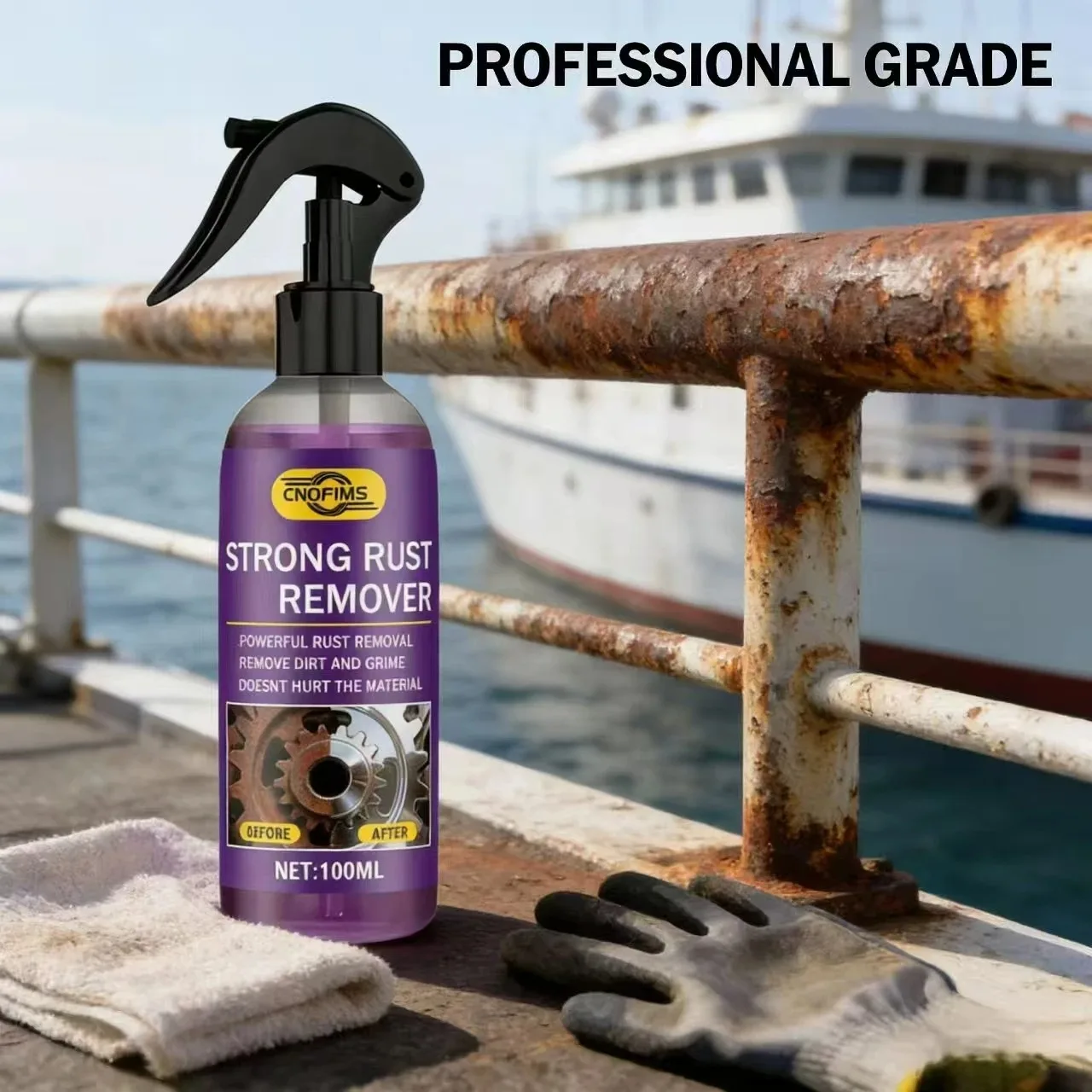 Rust Converter Corrosion Treatment for Car Rims Hardware - Easy to Use Rust Preventative for Automotive Accessories