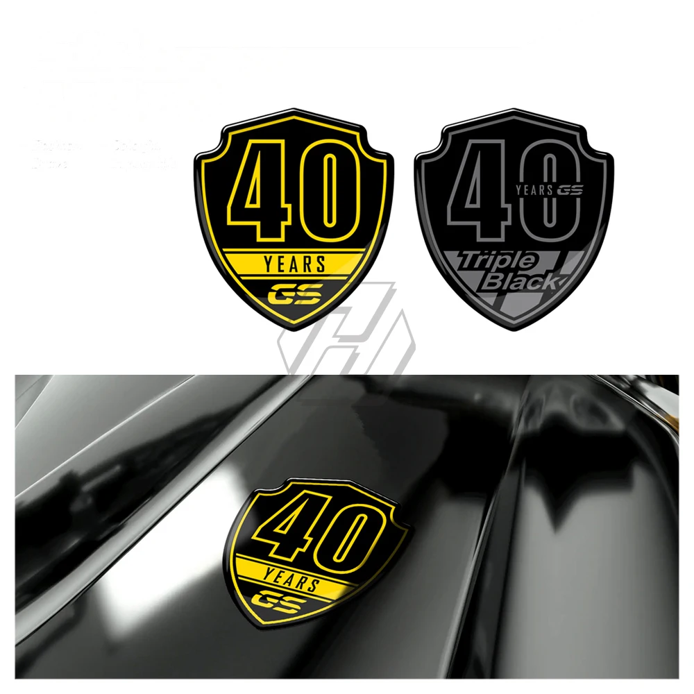 For BMW Motorrad F750GS F850GS R1200GS R1250GS Shield Declas 3D Resin 40 Years GS Sticker