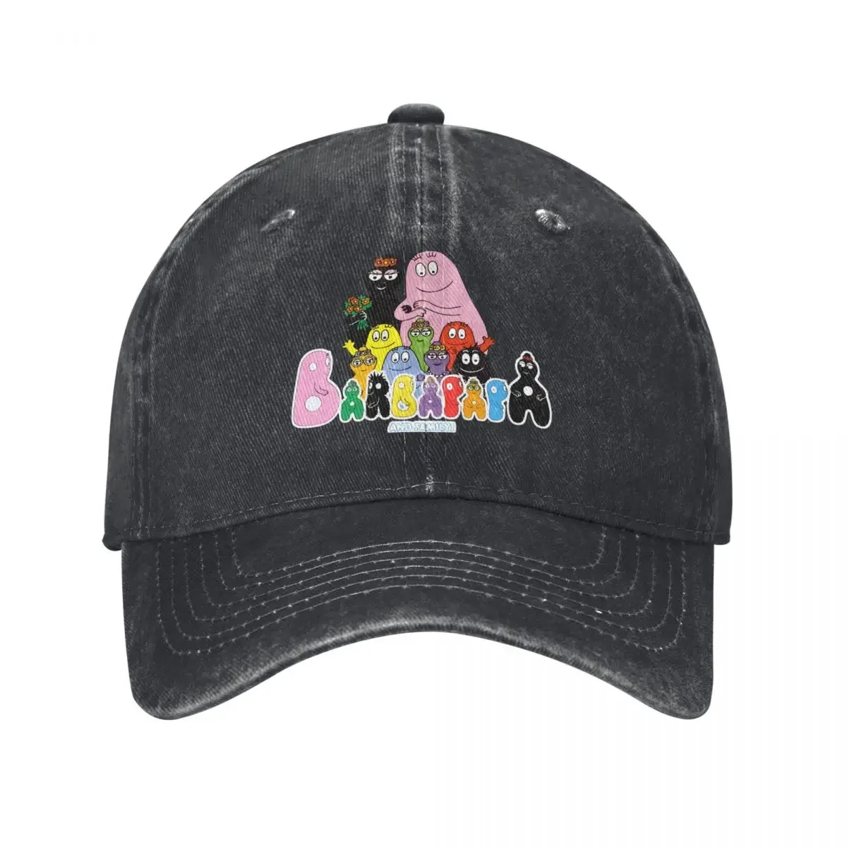

Barbapapa, винтажное аниме, красочный мультфильм, отаку, модная демин-кепка, дышащие дизайнерские шапки, женская и мужская бейсболка