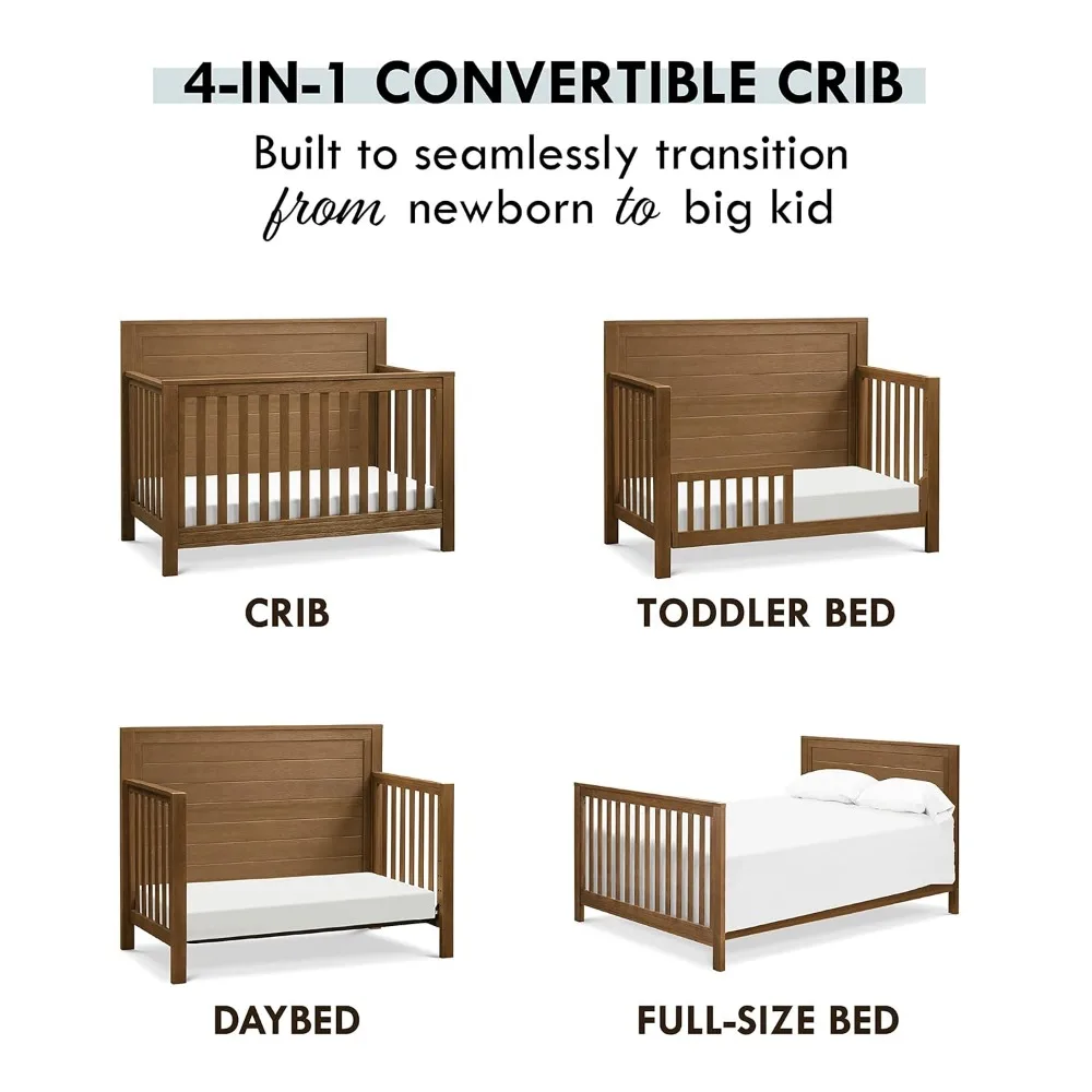 DaVinci Fairway 4-in-1 Convertible Crib in Stablewood, Greenguard Gold Certified