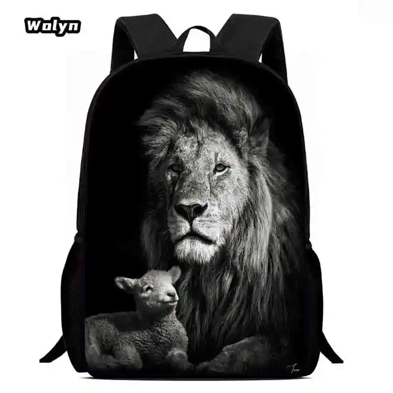 

Mochila School Backpack,Cartoon lion School Bags for Girls Boys,Durable &Light Weight Kids Backpack for Kindergarteen