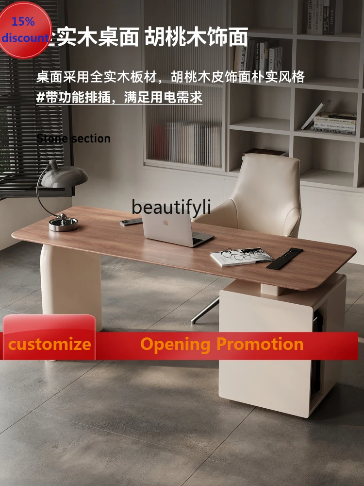 

Desk Light Luxury Modern Designer Model Antique Style Solid Wood Desk Computer Desk G1218