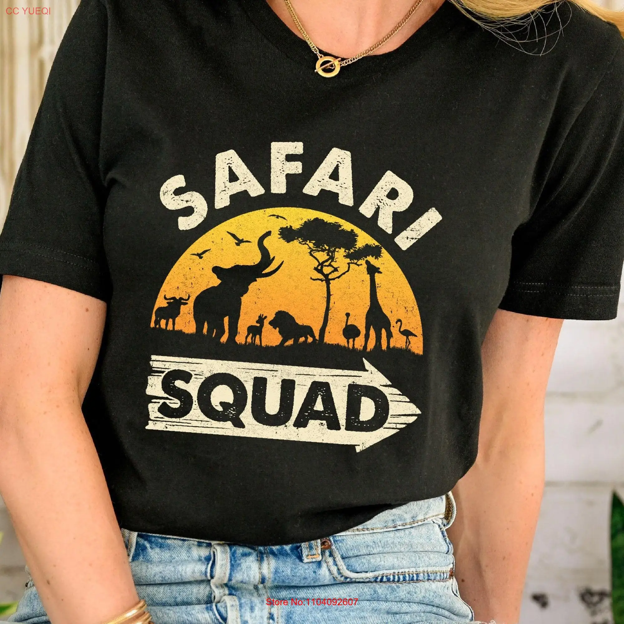 Safari Squad T Shirt Guides Trip Family Vacation Birthday Nature Zoo long or short sleeves