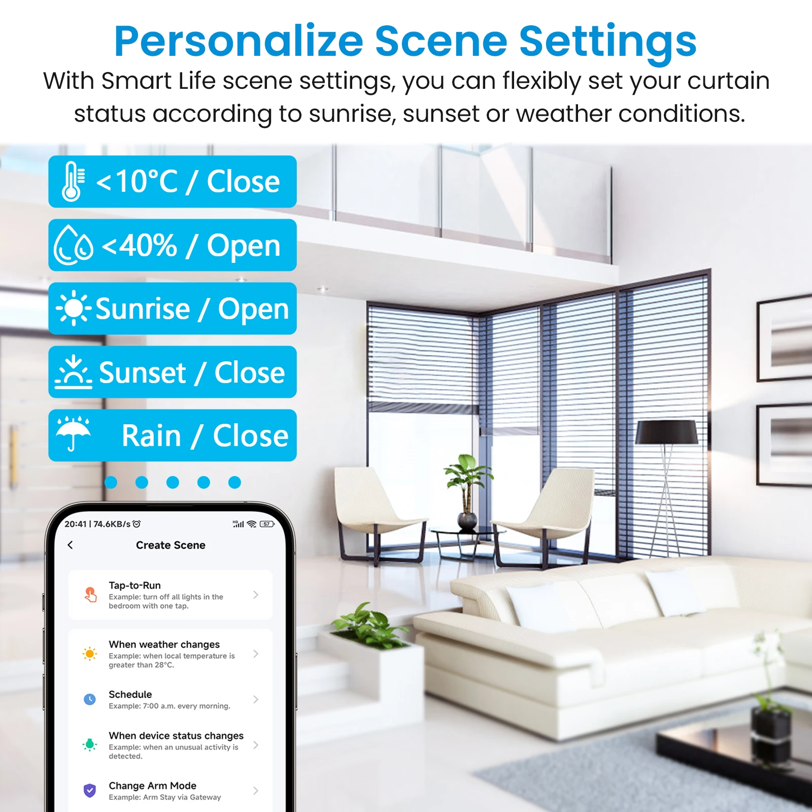 Tuya Smart Life EU WiFi Rollladen-Schalter für Motorisierte Jalousien mit Fernbedienung Google Home Alexa Echo Smart Home – Detail 8