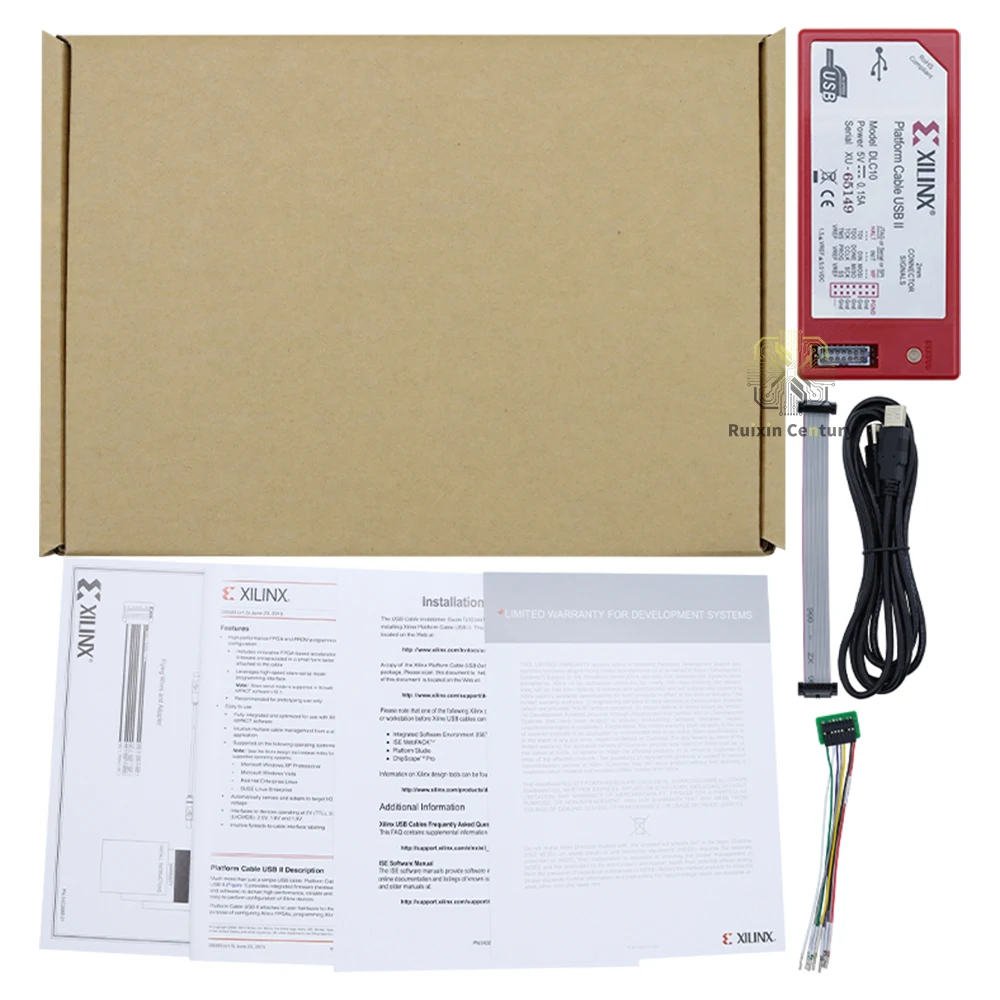 FOR Xilinx HW-USB-II-G Platform Cable II DLC10 JTAG Download Cable Debug Programming Emulation Tool