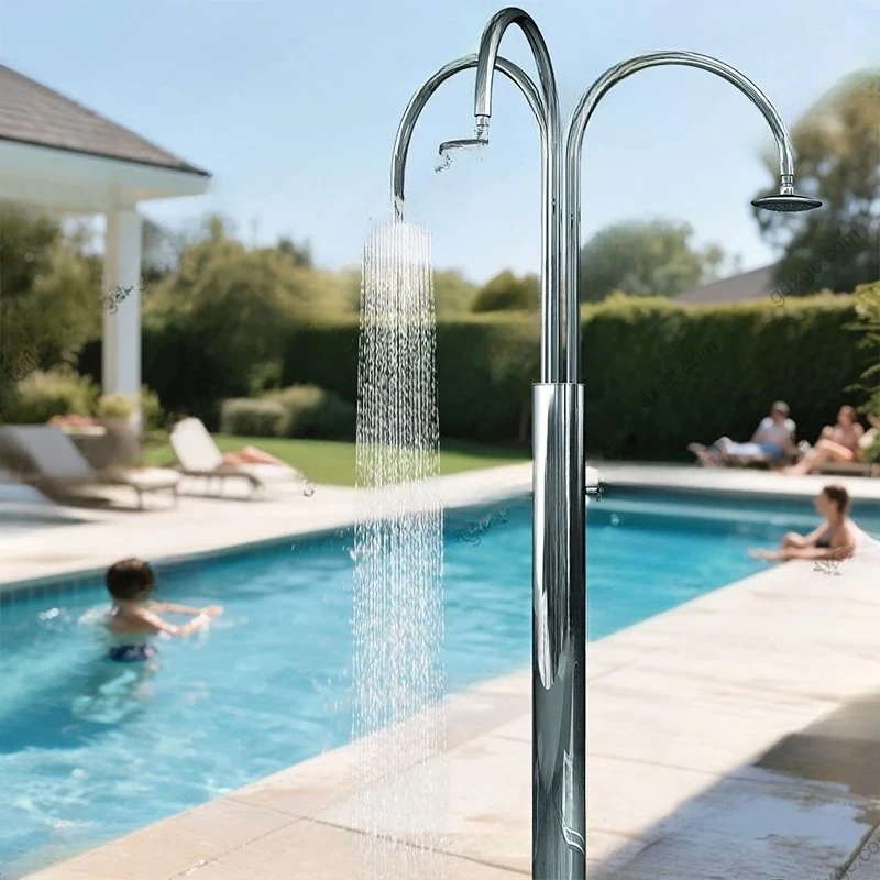 

Best-sellingOutdoor Marine Grade Stainless Steel Multi-Head Column Freestanding Pool & Beach Shower Tower