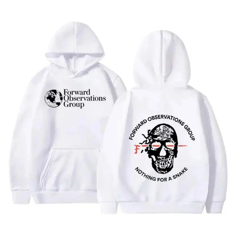 Forward Observations Group Nothing A Snake FOG Graphic Hoodie Men Women Gothic Skeleton Vintage Oversized Hoodies Streetwear