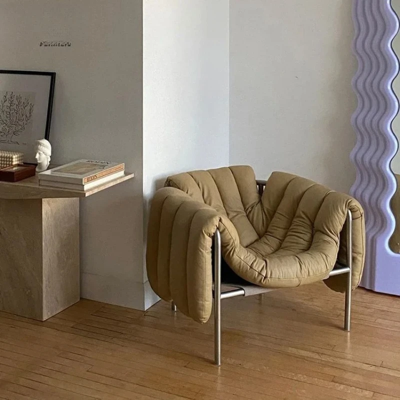 

Creative Leisure Armrest Single Sofa Chair Furniture Comfortable Hotel Home Modern Fabric Leisure Chair