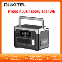 OUKITEL P1000 PLUS Portable Power Station 1800W 1024Wh Solar Generator with LiFePO4 Battery Fast Charging Smart App Control