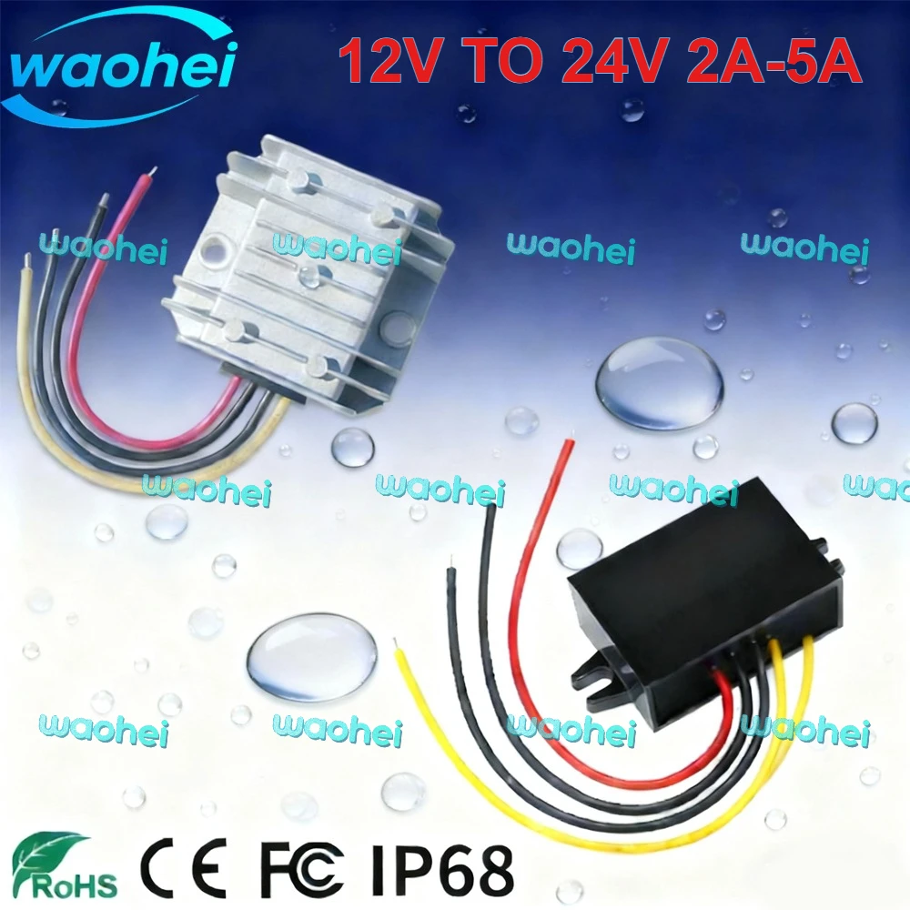 

12V to 24V 2A 3A 4A 5ADC DC Step-up Converter Stabilizer 12Volt to 24Volt Boost Voltage Regulator Transformer Module Car Vehicle