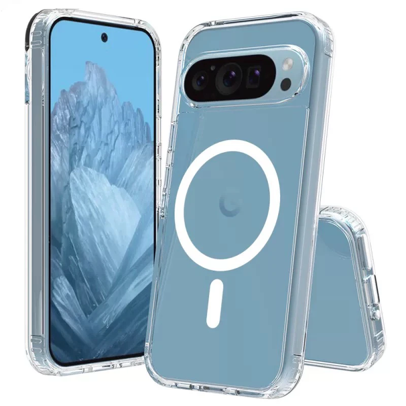 Original Magnetische Drahtlose Lade Klar Fall Für Google Pixel 10 9 Pro XL 10 9 8 7 6 Pro 9A 8A 7A 6A Magsafe Acryl Hard Cover