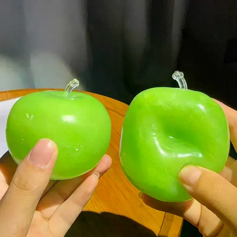 1Pcs Green Slushie Stress Ball Toy Crunchy Moldable Non-Bounce Sensory Fidget Toy Medium Grip Strength Training