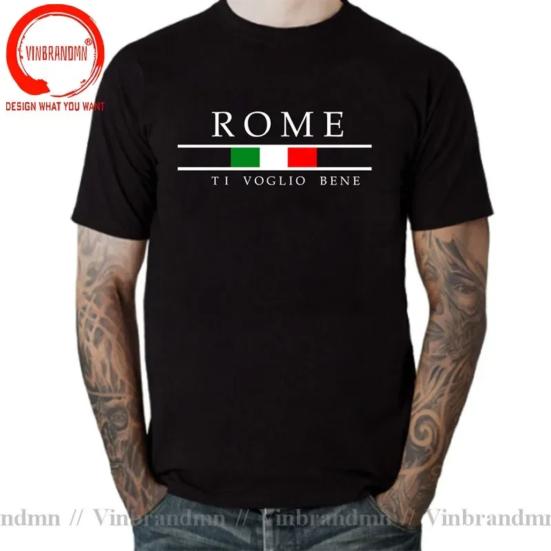 Italian Rome Gift Shirt Funny Italy T-Shirt Roman Alphabet Pattern T Shirt Fitted Casual Cartoon Men Printed Tee Cool Women Tops