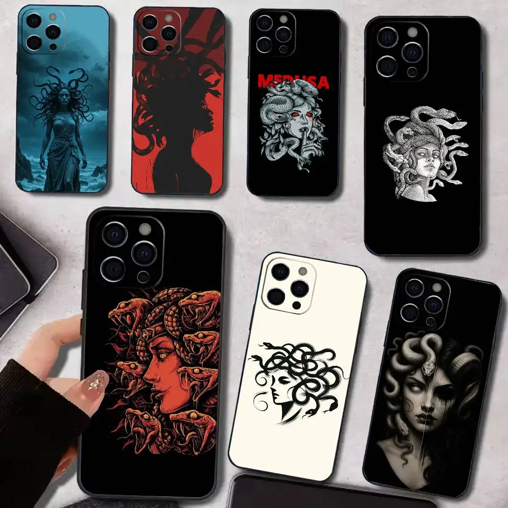 

Medusa Mythology Look At Me Phone Case Silicone Soft For IPhone 17 16 15 14 13 12 11 X XR Plus Pro Max Plus