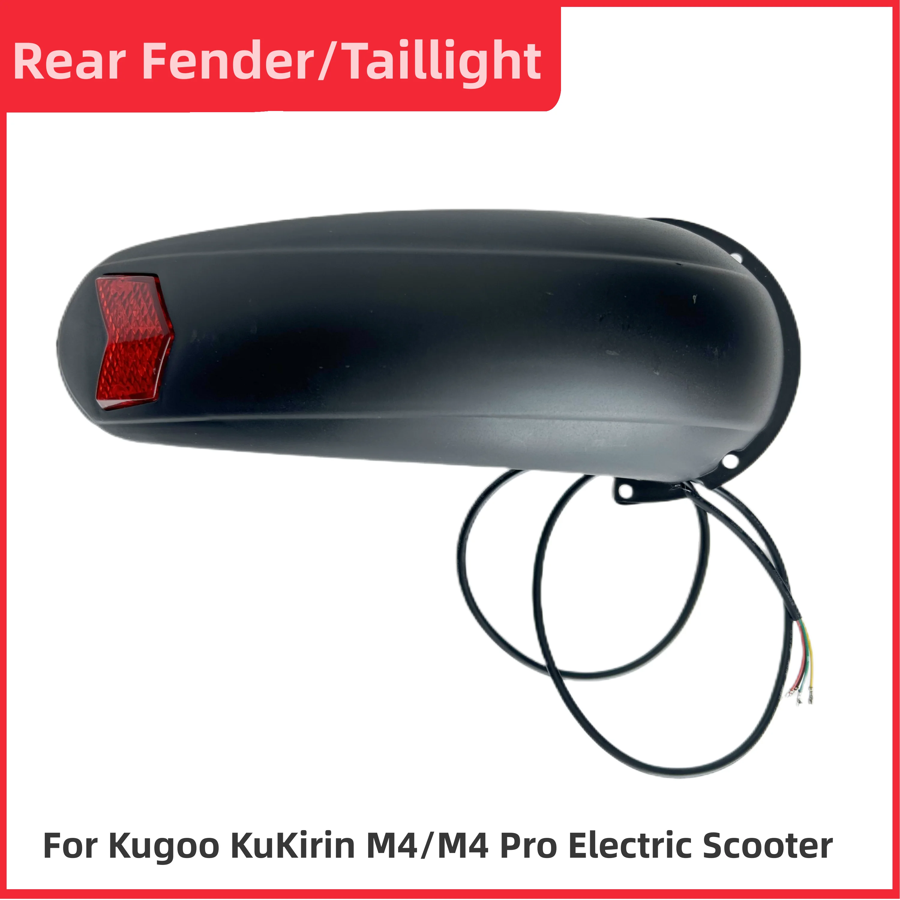 Kugoo M4/M4 Pro Rear Fender & Taillight Part for KuKirin M4/M4 Pro Electric Scooter Back Mudguard Stop Lamp Taillight Accessory