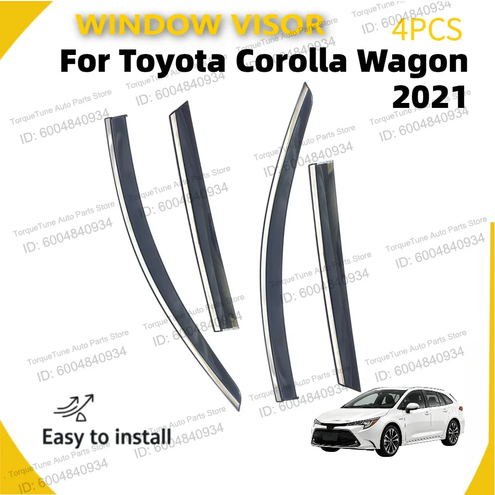 Premium 4Pcs Window Visors for Toyota Corolla Wagon 2021 - Wind Deflectors, Sun Rain Guards, Weather Shields, Side Vent Visor