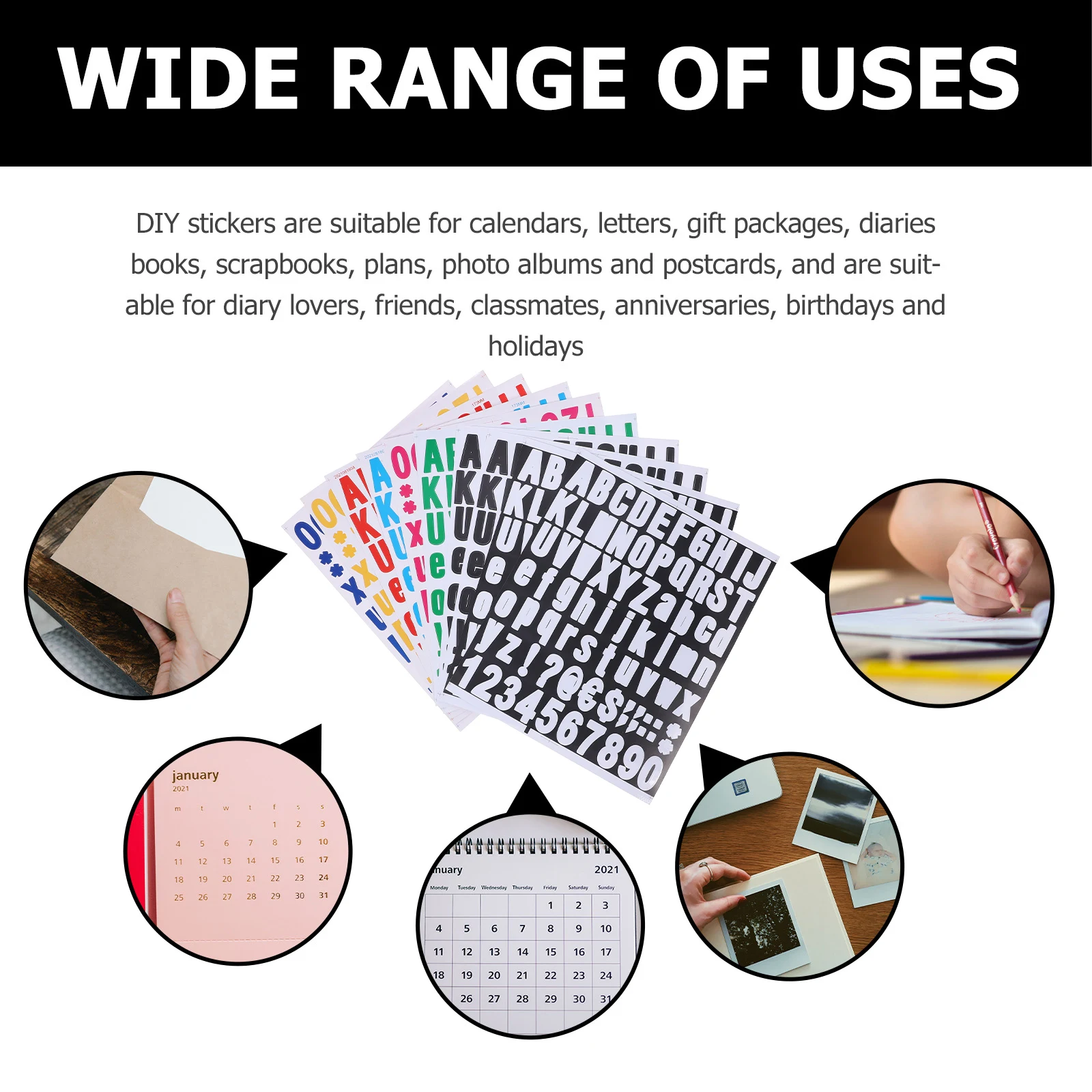 

10 Sheets Email Number Sticker Adhesive Numbers for Mailbox Stickers Letter Pvc Self-adhesive Alphabet and
