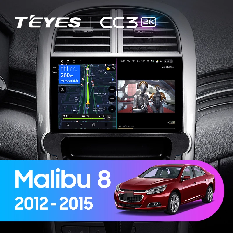 TEYES CC3 2K For Chevrolet Malibu 8 2012 - 2015 Car Radio Multimedia Video Player Navigation stereo GPS Android 10 No 2din 2 din dvd