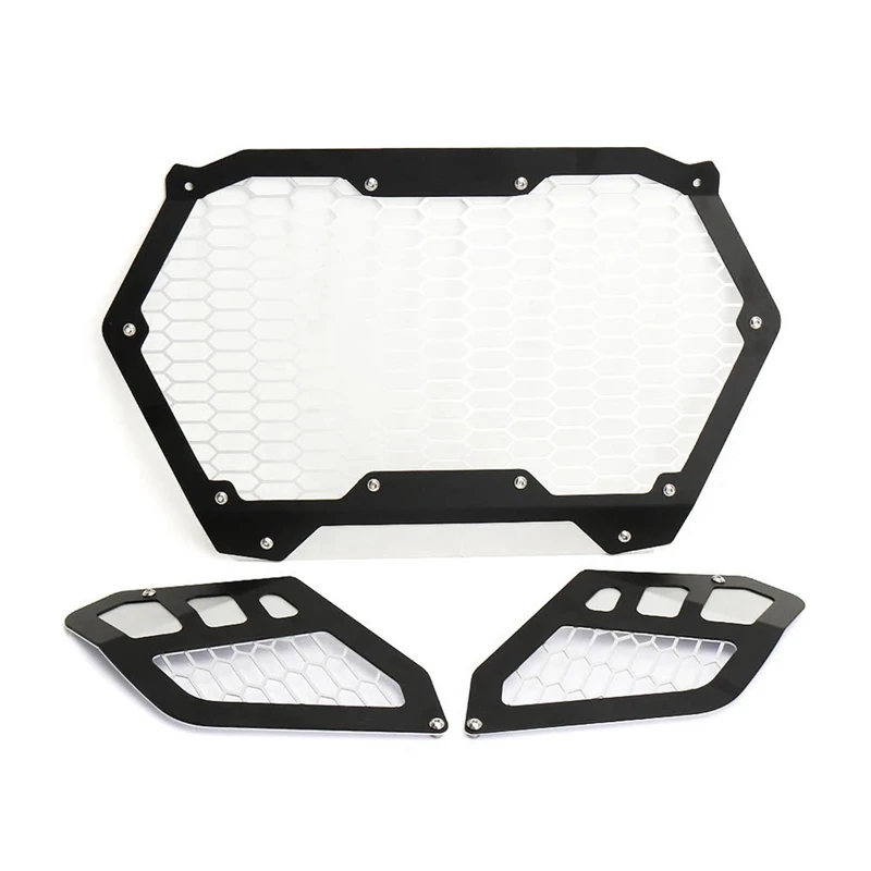 UTV Accessories Bracket Kit Grille Driving Front Mesh Grill For Can-Am Maverick R MAVERICK R 2024 2025